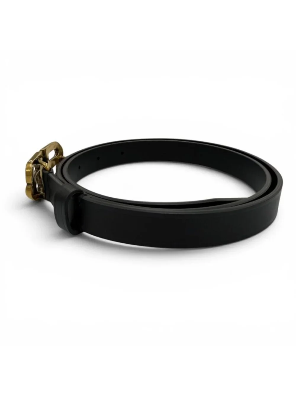 Balenciaga BB Hourglass Belt Black Gold 90